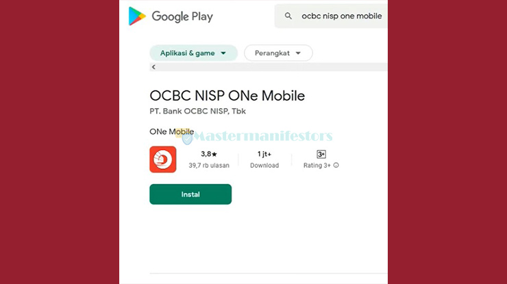 1. Instal Aplikasi OCBC NISP One Mobile